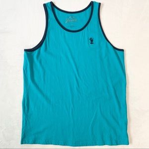 DISNEY Turquoise & Navy Retro Ringer Muscle Tank